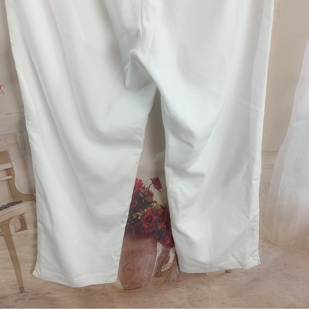 SOLD NEW J Jill Cotton Slouch Waistband Pull on Pant in White - Picture 7 of 11